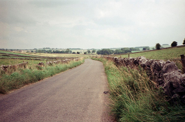Road from Hartington Mere to Biggin (Scan from August 1989)