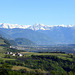 Blick  über das Etschtal nach Meran und Ötztaler Alpen