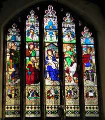 stamford st john church, lincs (10) c19 glass by oliphant 1856