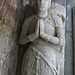 modbury church, devon,effigy of a late c15 knight of   in the south transept, with collar of roses