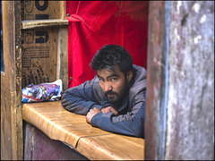 Portrait de boucher repos Portrait de boucher repos