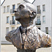 Statue de François Mauriac par Roger Vène à Dinan (22)