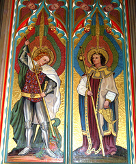 Detail of altar panel, Cheddleton Church, Staffordshire