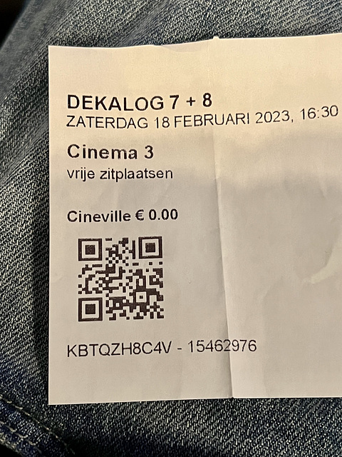 Ticket for Dekalog 7 + 8