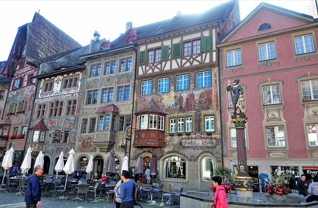 Am Rathausplatz in Stein am Rhein