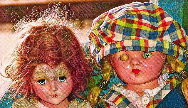 Antique Dolls at the 108 Mile Ranch Heritage Site.