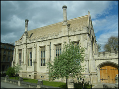 college library in spring