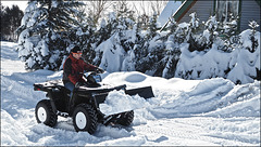 Clearing the driveway.