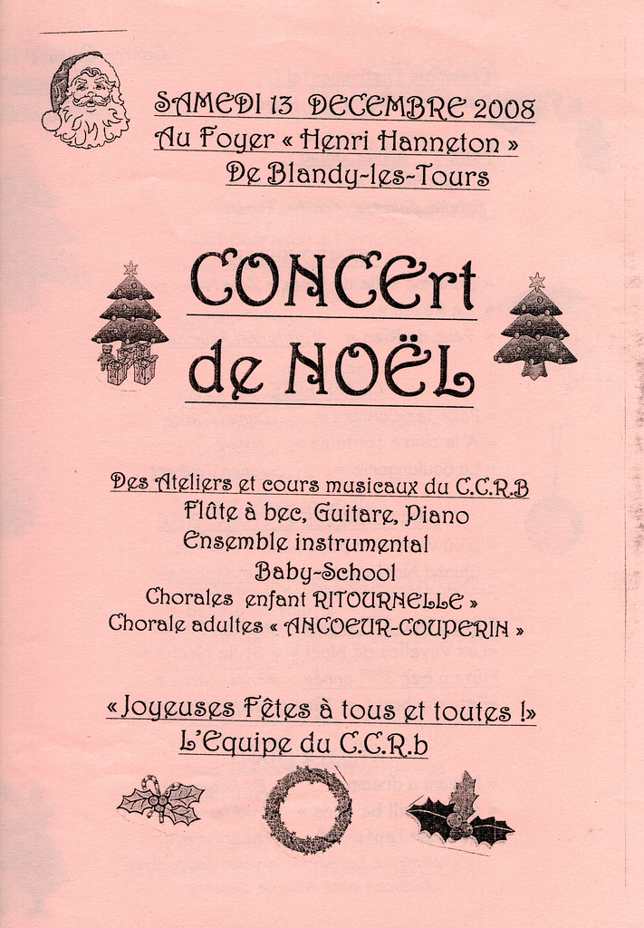 Concert à Blandy-les-Tours le 13 décembre 2008