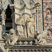 Italy, Details of the Duomo di Siena Facade at the Left Hand Side