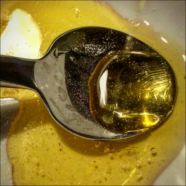 Melted honey.