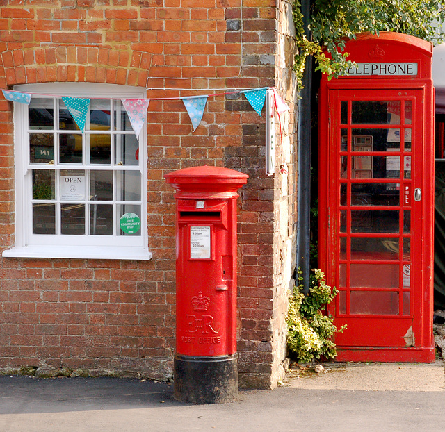 Two Red Communication Devices