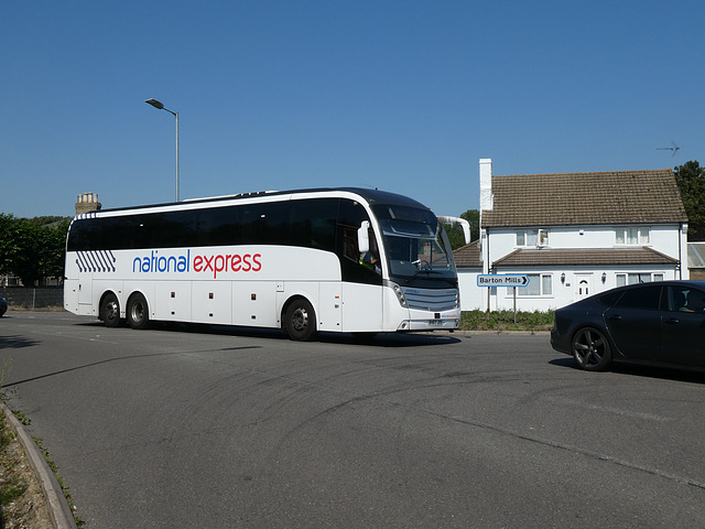 Whippet Coaches (National Express contractor) NX32 (BV67 JZO) at Barton Mills - 26 Aug 2019 (P1040150)