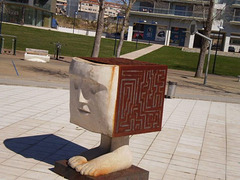 Sculpture at Fonte Nova Park.