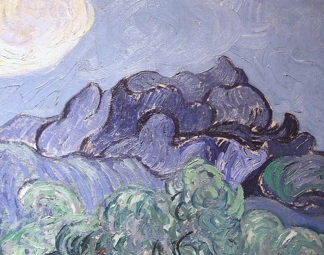 Detail of Olive Trees by Van Gogh in the Museum of Modern Art, August 2010