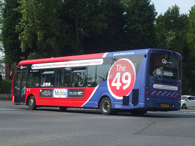 DSCF2573 Go North East 5455 (NK66 EWD) in Gateshead - 1 Jun 2018