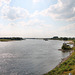 Aussicht vom alten Brückenpfeiler über den Rhein (Wesel) / 4.07.2022