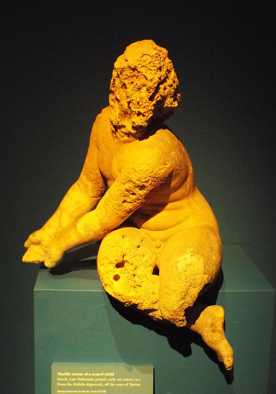 Marble Statue of a Seated Child from the Mahdia Shipwreck in the Metropolitan Museum of Art, June 2016