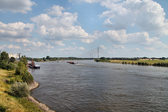 Blick über den Rhein bei Wesel / 4.07.2022