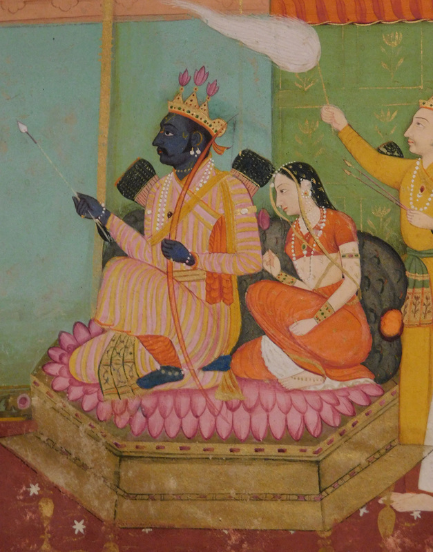 Detail of Rama and Sita Enthroned in the Metropolitan Museum of Art, September 2019