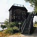 Erhaltener Pfeiler der ehem. Eisenbahnbrücke Wesel / 4.07.2022