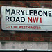 Marylebone Road street sign