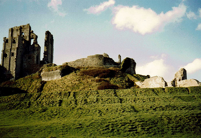 England-Reise im März 1989: Corfe Castle (PiP)