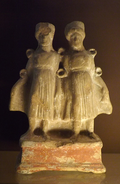 Two Draped Seated Women Figurine in the Louvre, June 2013