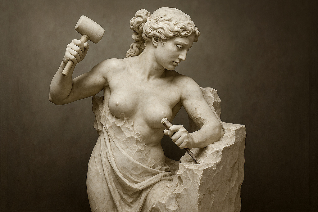Weibl. Statue