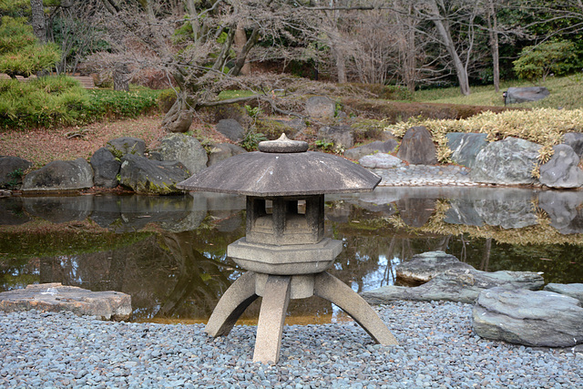 Tokyo,  In the Garden of the Imperial Palace, Tōrō - Traditional Japanese Lantern