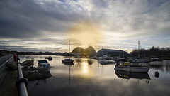 Dumbarton Rock Just After Sunrise