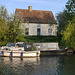 Clayhithe - 1 Riverside Cottages seen across the River Cam 2015-04-21