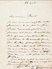 Letter by Célestine Galli-Marié to Mr. Briet