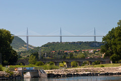 The Millau Viaduct from Millau