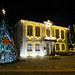 Town Hall with Christhmas lights.