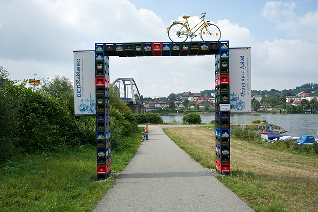 Sur la piste cyclable du Danube