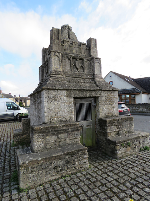 deeping st james, lincs, c15 cross base rebuilt as a c19 lock up ,maybe inc bits from the church deeping st james, lincs, c15 cross base rebuilt as a c19 lock up ,maybe inc bits from the church