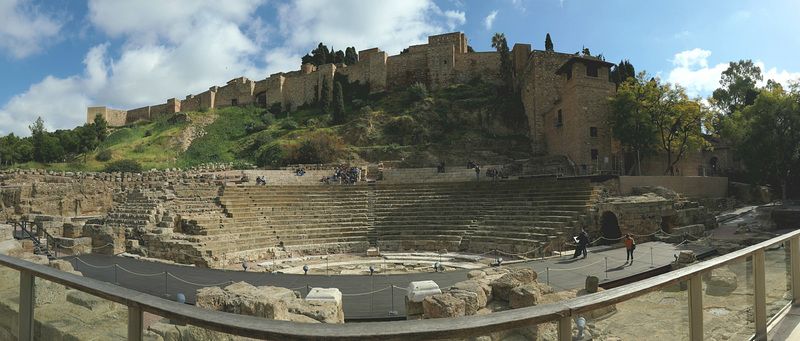 A "Happy fence Friday" ... to all...from the 'Roman theatre'  and 'Castillo Gibralfaro'.... Malaga.