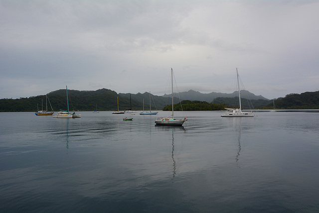 Polynésie Française, Windless in the Lagoon of Taha'a Atoll