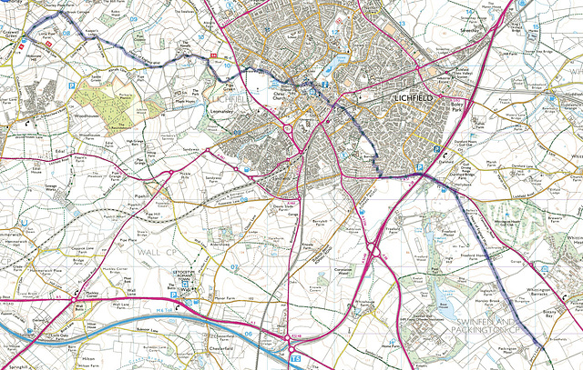 HEART OF ENGLAND WAY (3). Creswell Green to Packington Moor (6m)