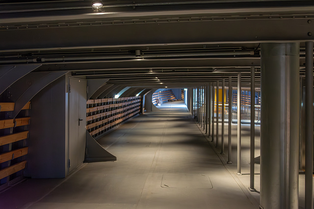 Das Zwischendeck im Laderaum der Peking mit Blickrichtung Bug Das Zwischendeck im Laderaum der Peking mit Blickrichtung Bug