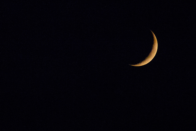 Crescent over the Pacific