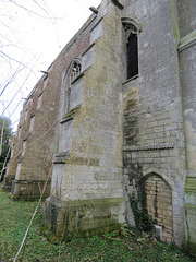 deeping st james priory church, lincs (5) c12 and c14 detail on north side of nave