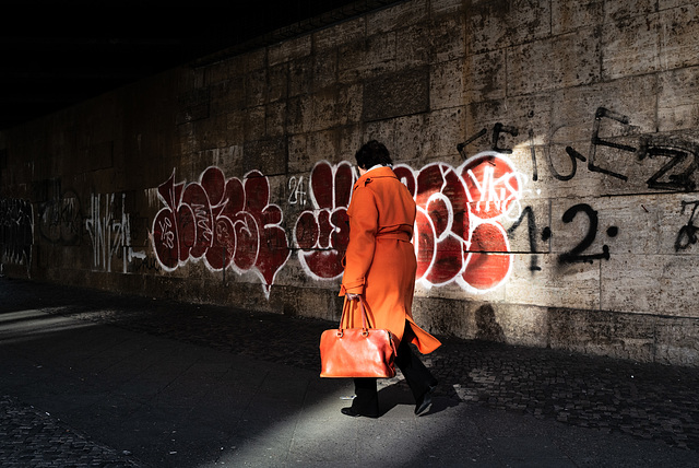 Lady in red