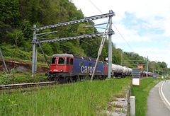 SBB-Lokomotive 620 014-1 vor Saint-Maurice in Richtung Brig