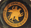 Detail of a Kylix with Apollo Riding a Griffin in the Getty Villa, June 2016
