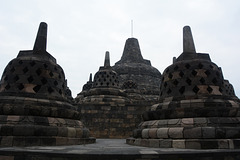 Indonesia, Java, Stupas in the Temple of Borobudur