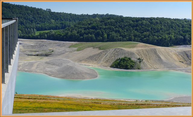 floating over the quarry