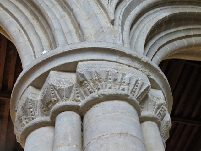 deeping st james priory church, lincs, c12 capital