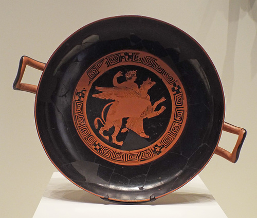 Kylix with Apollo Riding a Griffin in the Getty Villa, June 2016